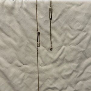 Karl Lagerfeld paperclip set made with Genuine Swarovski Crystals.